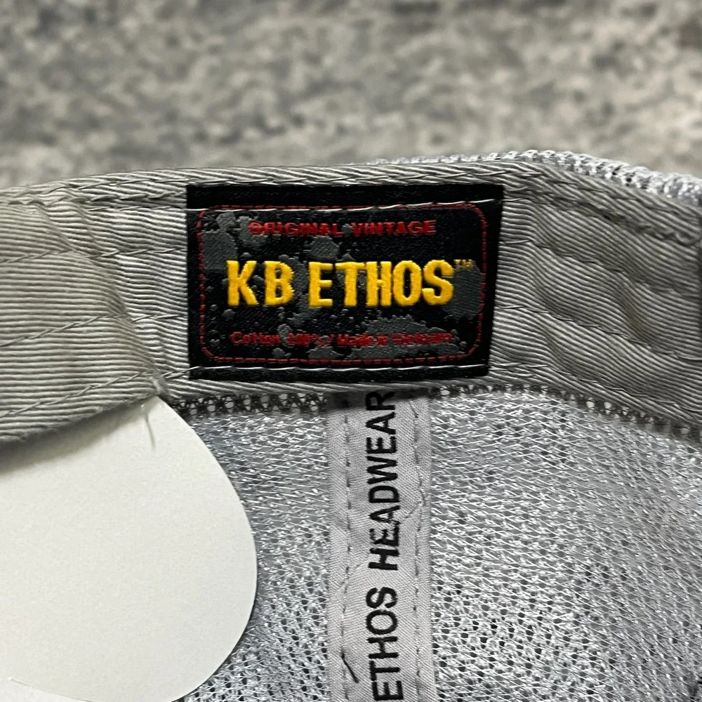 NWT KB Ethos Trucket Hat Black Embroidered‎ Cross Vintage Y2K Cyber Grunge Goth